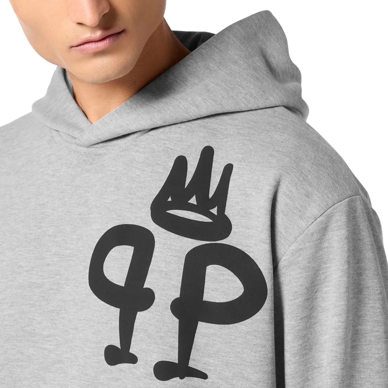 Philipp Plein Top Hoodie King Plein grau(Image 2)