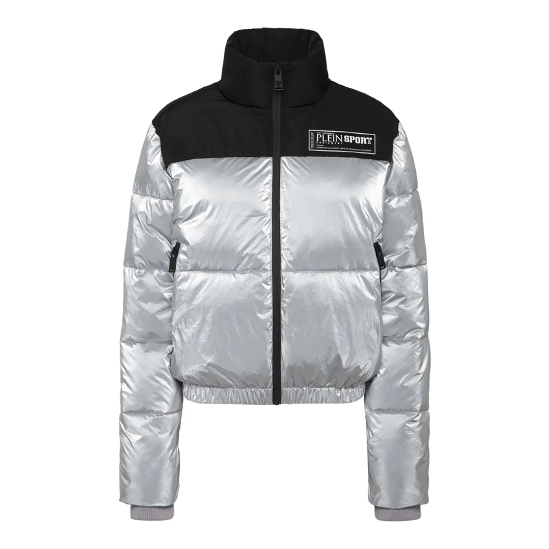 Plein Sport Daunenjacke Bomberjacke silber