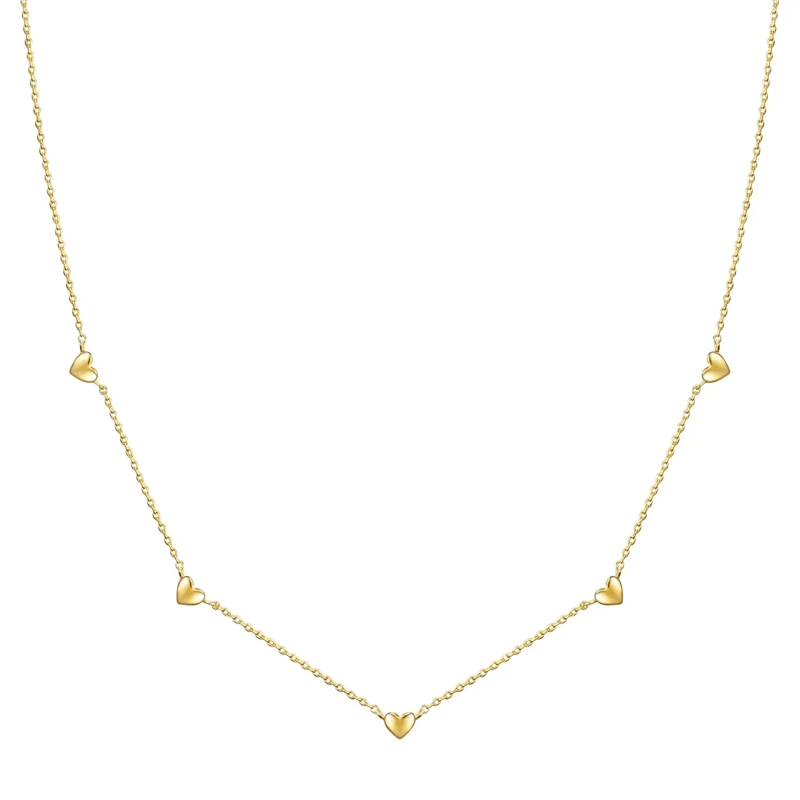 Glanzstücke München Mittellange Halskette Sterling Silber Halskette Herz gold