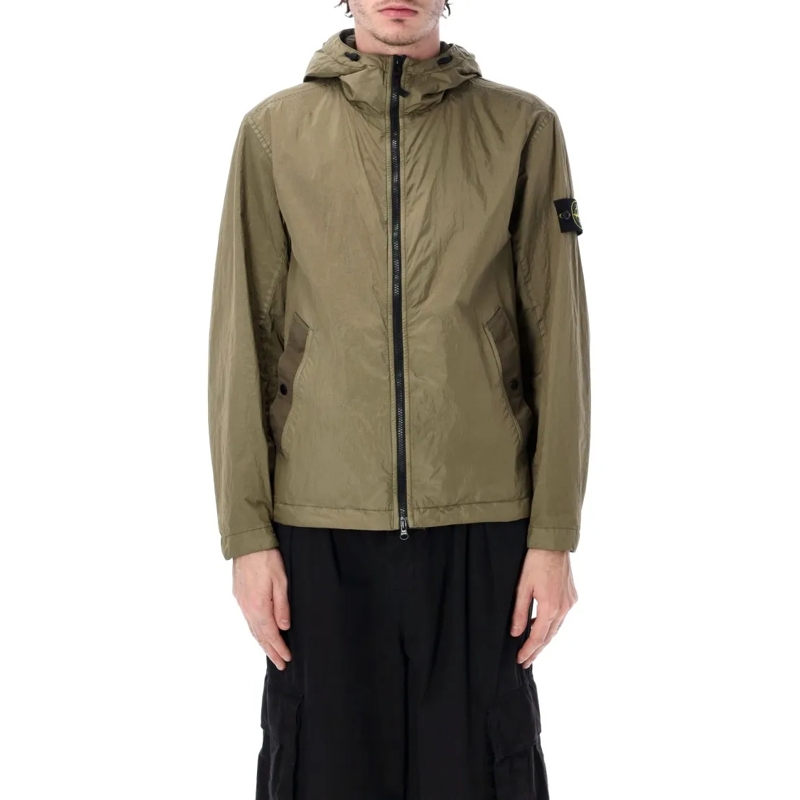 Stone Island Parka Crinkle Reps Jacket Green