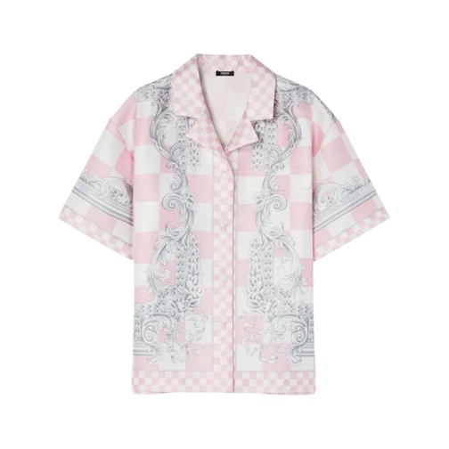 Versace Multicolored Barocco Checked Shirt Multicolor Hemden