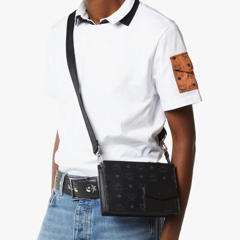 MCM Crossbody Bag Aren Vi Crossbody Sml Bk Black(Image 2)