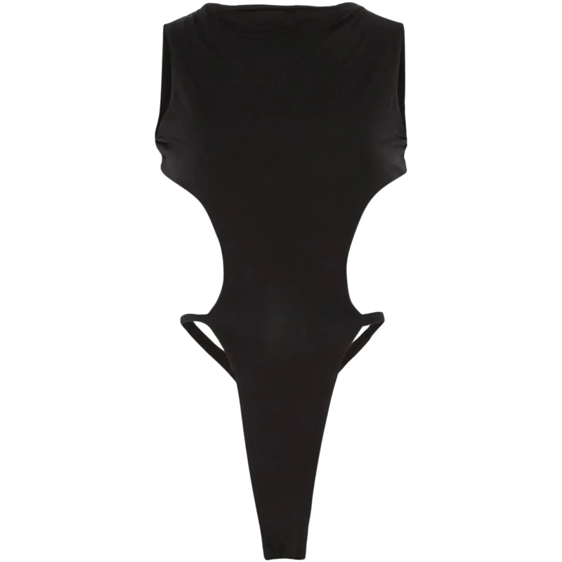 ENTIRE STUDIOS T-Shirt Valve Bodysuit Pollution schwarz