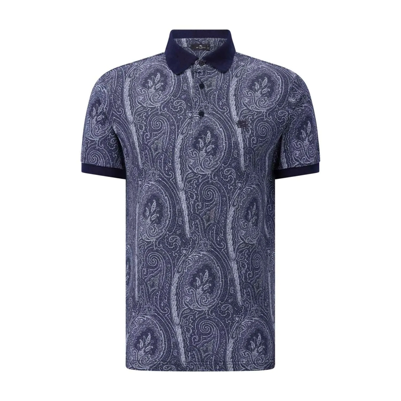 Etro Polo Poloshirt mit Paisley-Muster Blau
