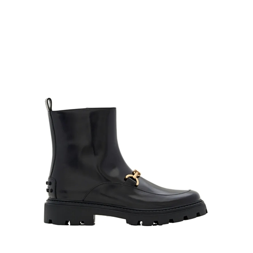 Tod's Ankle Boot With Rubber Sole Black Stövlar