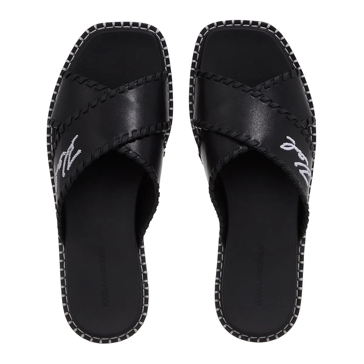 Thumbnail - Karl Lagerfeld Slipper & Pantoletten - Kleo Whipstitch Krosstrap - Gr. 37 (EU) - in Schwarz - für Damen