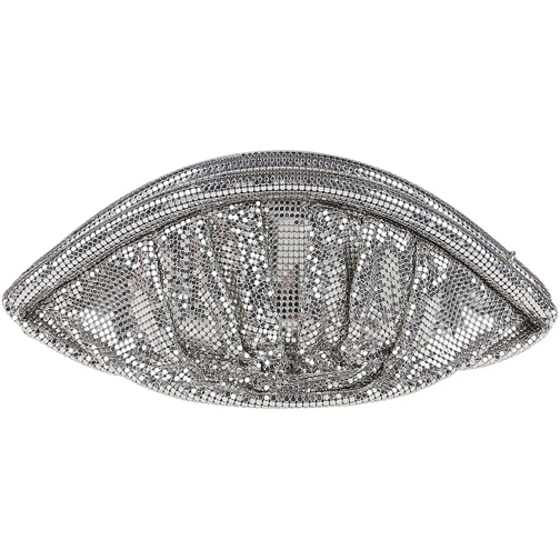 Paco Rabanne Pochette Mesh Clutch Bag Metallic silber