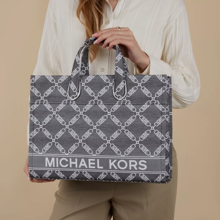 Michael Kors Michael Kors Shopper Grau WeiB 30S4G3GT3J 012 Grau Sac a provisions