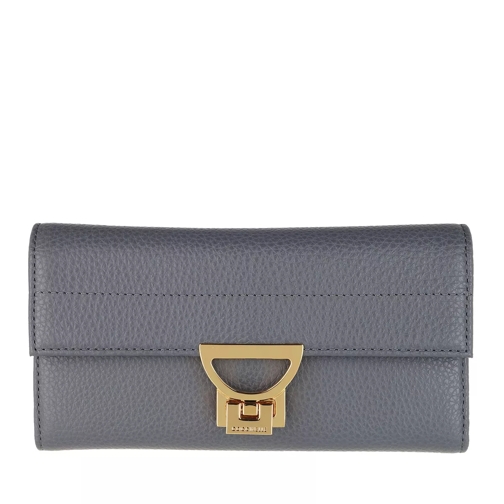 Coccinelle Wallet Grainy Leather Ash Grey Continental Wallet