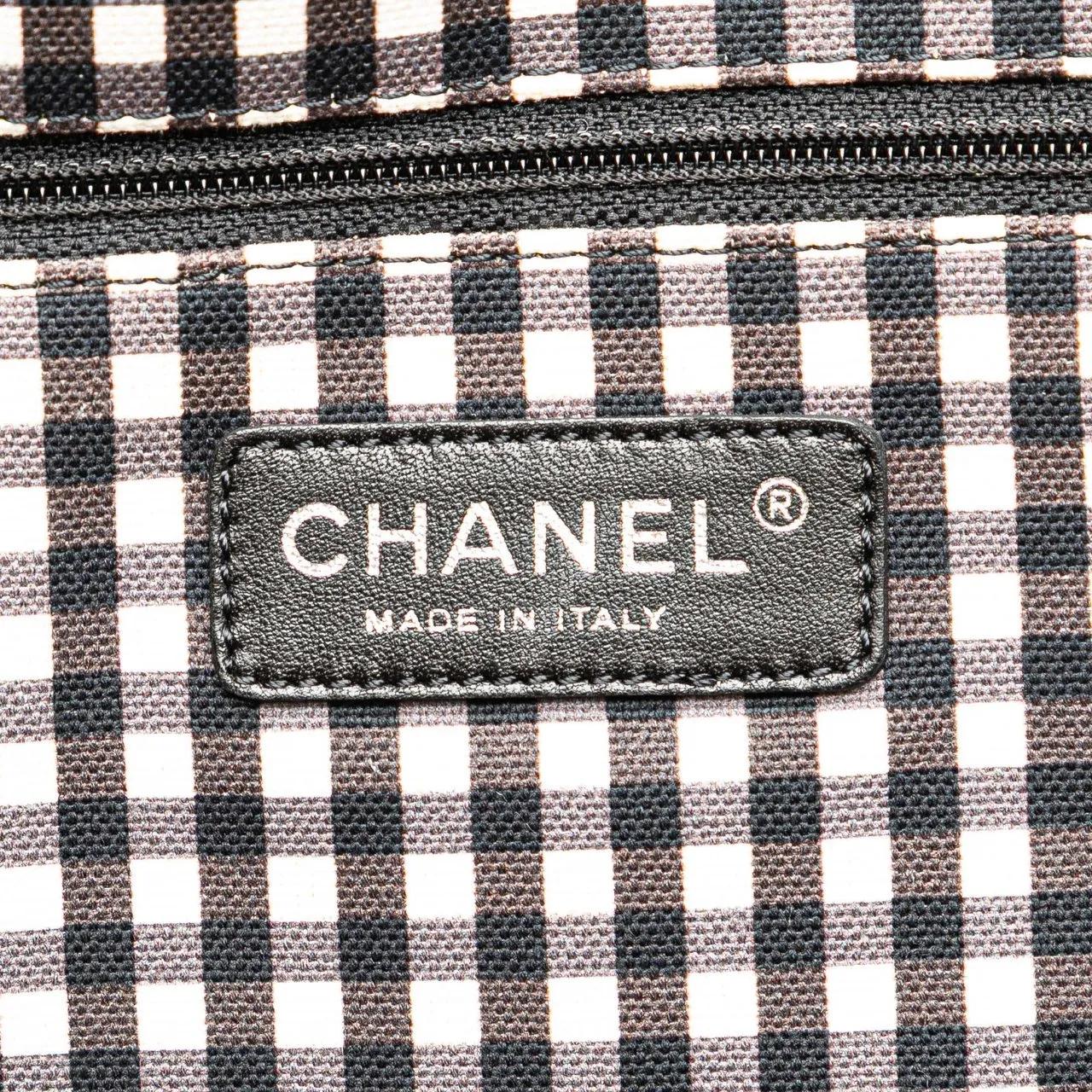 Thumbnail - Chanel Shopper - Printed Canvas Gingham Weekender Tote - Gr. unisize - in Schwarz - für Damen