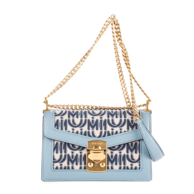 Miu Miu Crossbody Bag Confidential Tote türkis