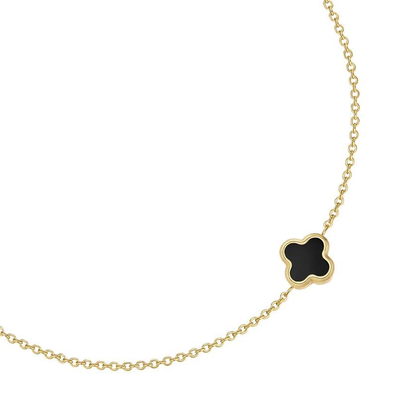 Glanzstücke München Armband Edelstahl Armband Achat Kleeblatt gold(Image 3)