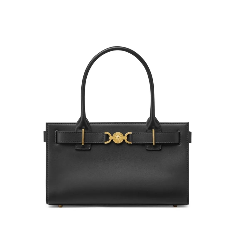 Versace Schultertasche Rectangular Calf Leather Handbag Black