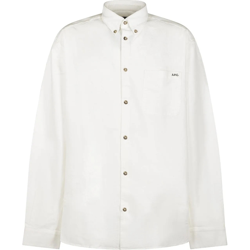 A.P.C. Haut décontracté hemd wit weiß