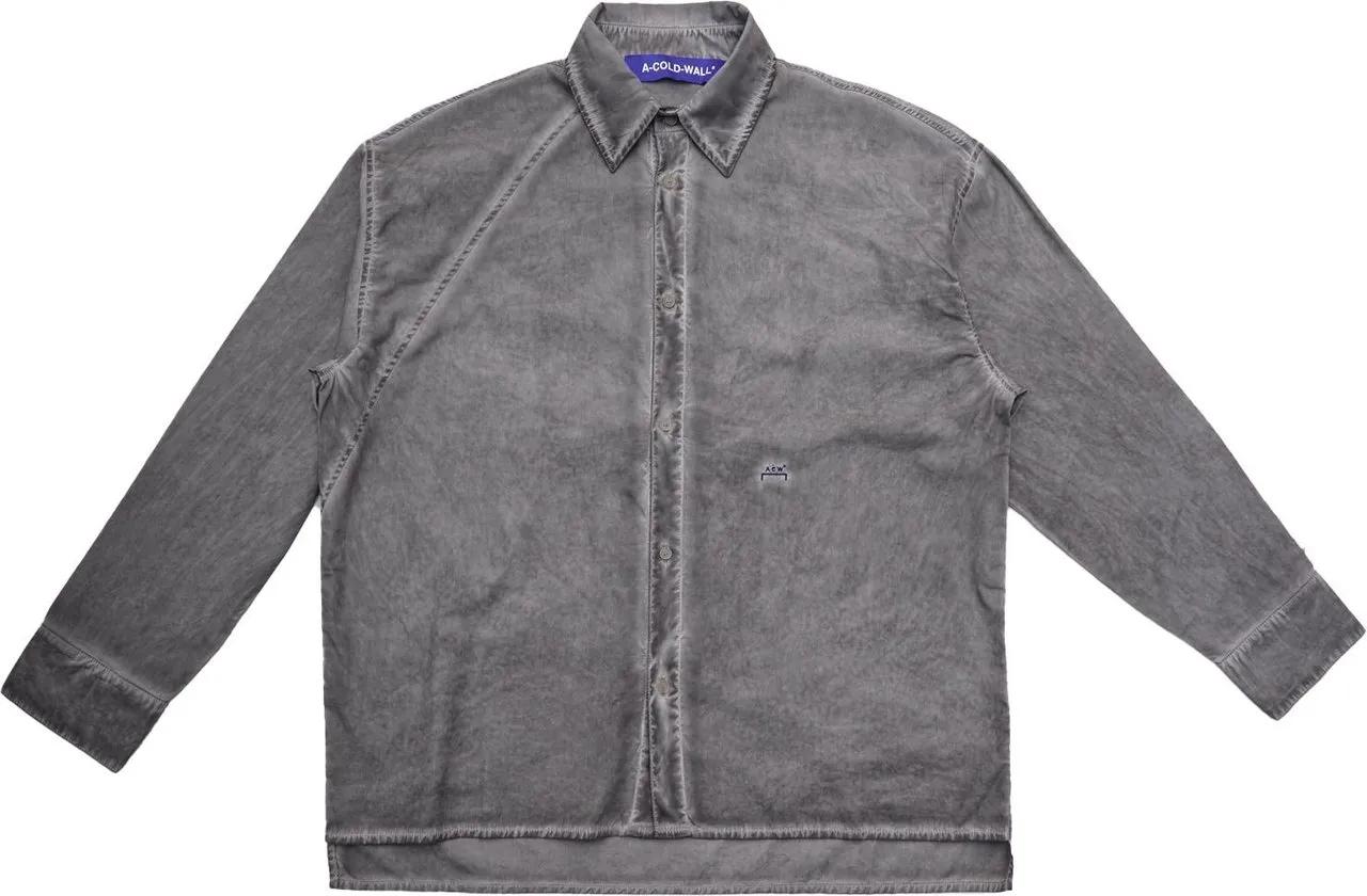 Thumbnail - A-Cold-Wall* - Camicia Millbank Grigia - Größe L - grau