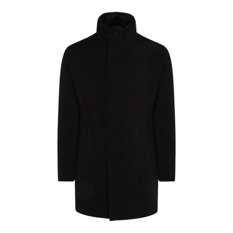 MONTECORE Bontjassen Black Coat With High Collar Black