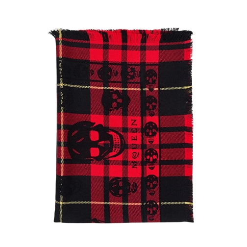 Alexander McQueen Leichter Schal Tartan Scarf Red