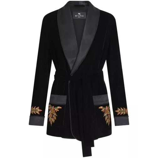 Etro Velvet Robe Black Jacket Black 