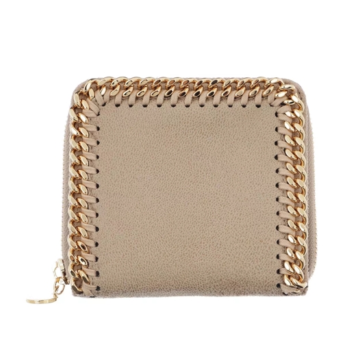 Stella McCartney Falabella Shaggy Small Zip Wallet Leather Butter Cream Portemonnaie mit Zip-Around-Reißverschluss