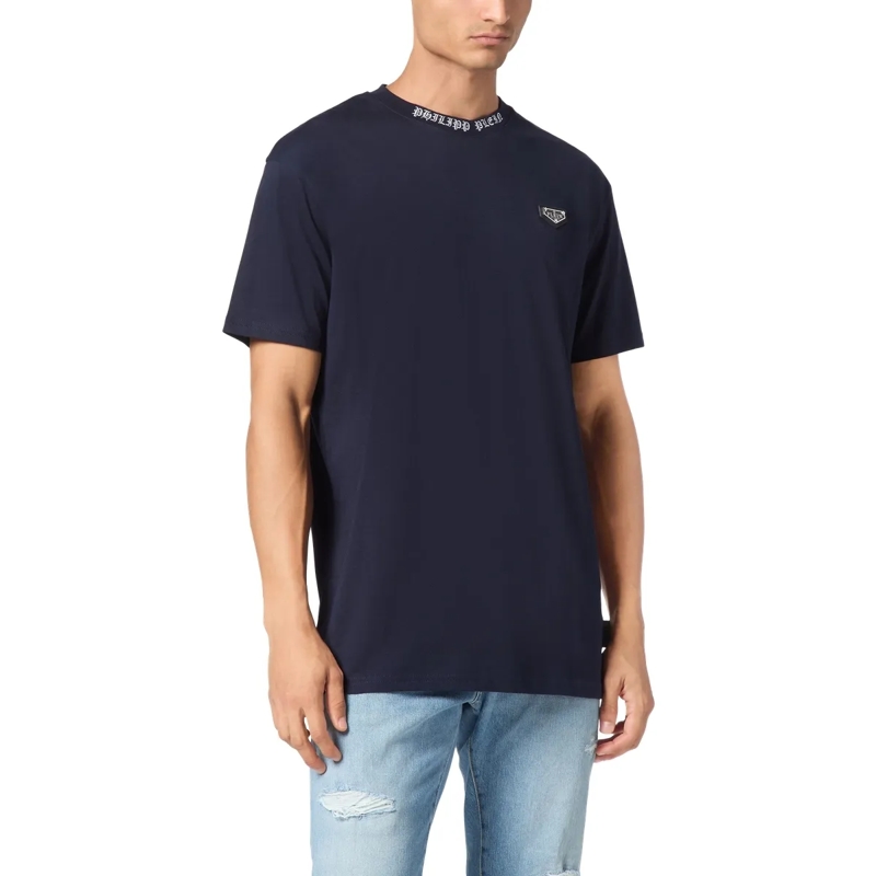 Philipp Plein T-Shirt T-Shirt Rundhalsausschnitt Ss Philipp Plein Tm dunkel-blau(Image 3)