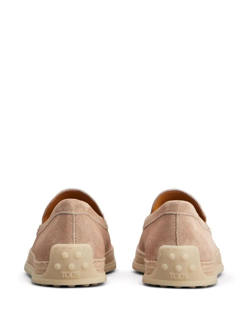 Thumbnail - Suede Slip-On Flat Shoes With Textured Sole - Gr. 36 (EU) - in Beige