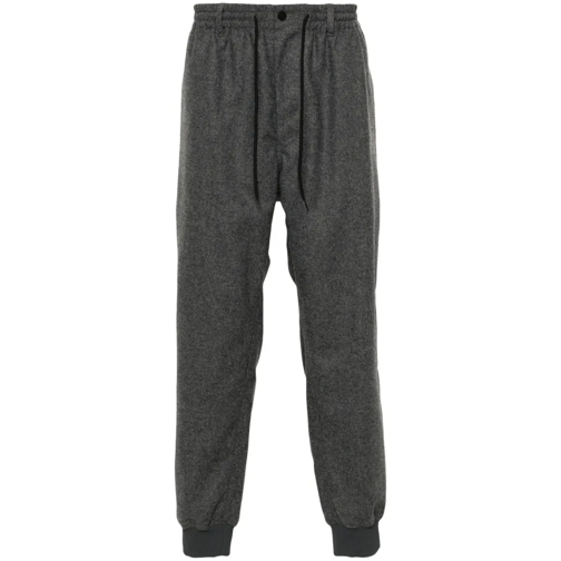 Y-3 Gray Logo-Print Pants Grey 