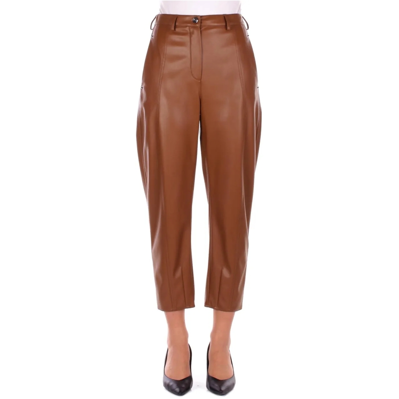 Max Mara  Trousers Leather Brown braun