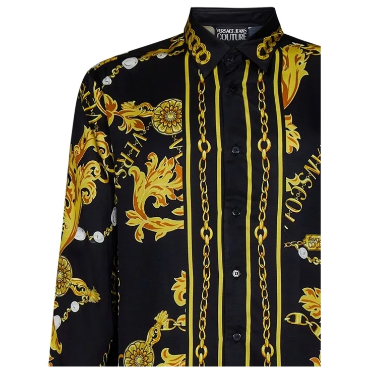 black versace button up