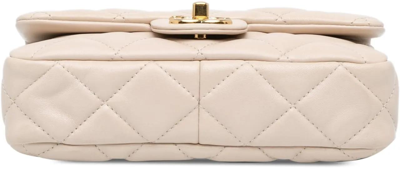 Chanel Hobo bags Small Quilted Lambskin Funky Town Flap in bruin
