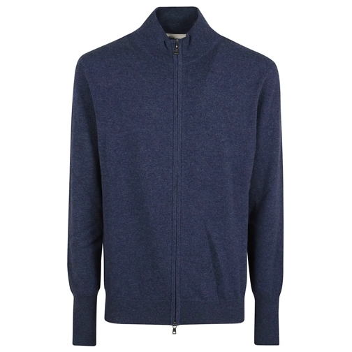 Ballantyne Strickjacke Full Zip Cashmere Cardigan Blue