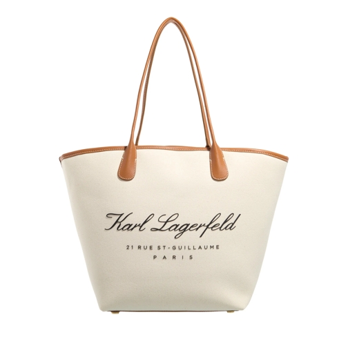 Karl Lagerfeld Shopper Hotel Karl  Medium Canvas Bag Natural Canvas Tan