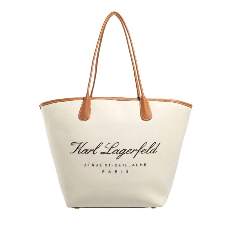 Karl Lagerfeld Shopper Hotel Karl  Medium Canvas Bag Natural Canvas Tan