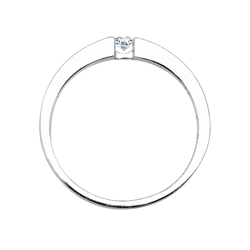 Elli Diamantring Ring Klassisch Bandring Diamant 0.06 ct. 925 Silbe weiss(Image 7)
