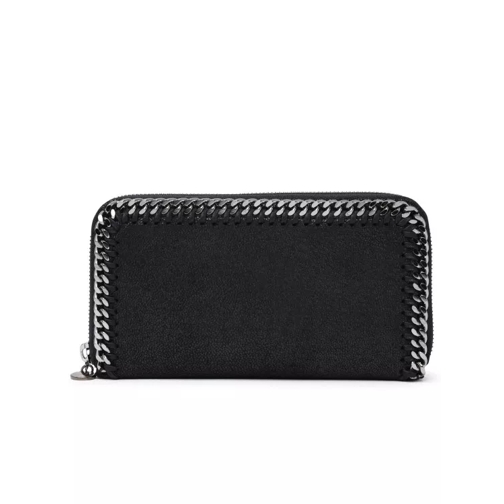 Stella McCartney Black Zip Wallet Black Portemonnaie mit Zip-Around-Reißverschluss