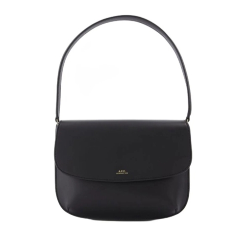 A.P.C. Hobo Bag Sarah Shoulder Bag - Leather - Black Black