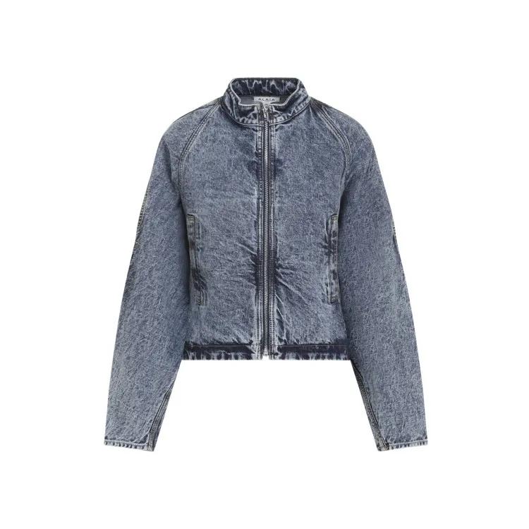 Alaia - Snow Denim Round Jacket - Größe 38 - blau