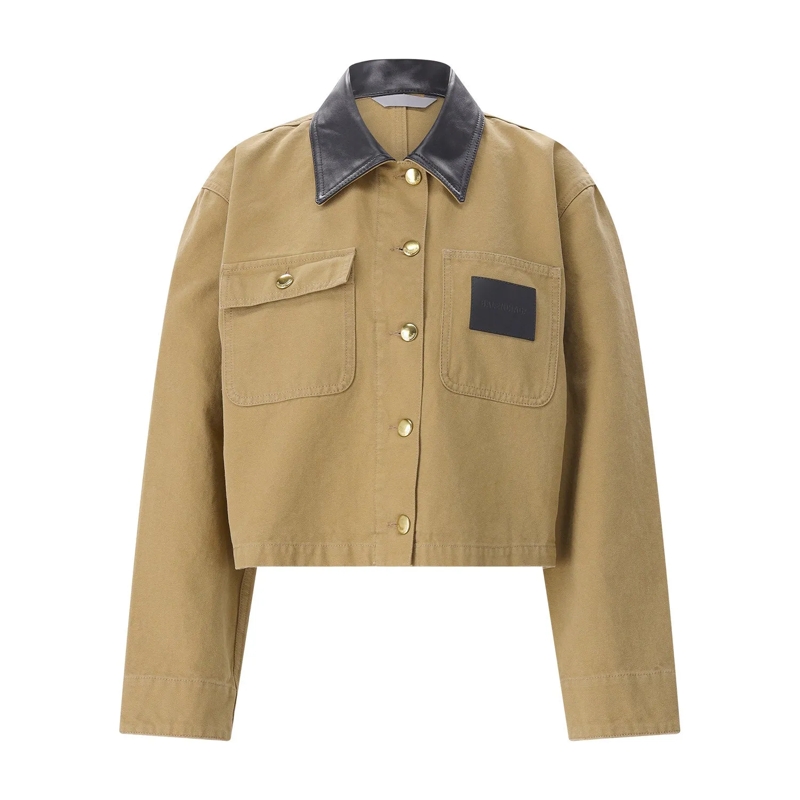 Balenciaga Jacke Jacke aus Baumwolle braun