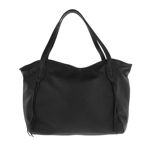 Abro Velvet Leather Shoulder Handbags Black/Nickel Tote