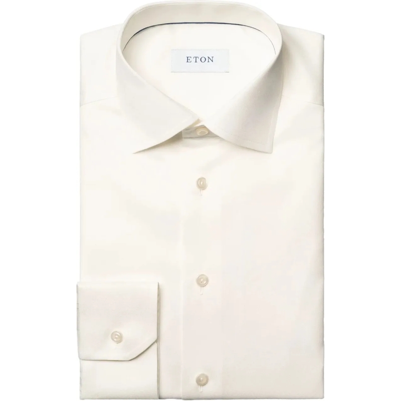 Eton  Eton Solid Signature Twill Shirt Lange Mouw Overhe weiß(Image 2)