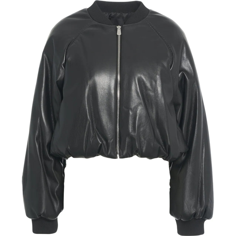 Pinko Veste de transition Faux leather bomber jacket schwarz