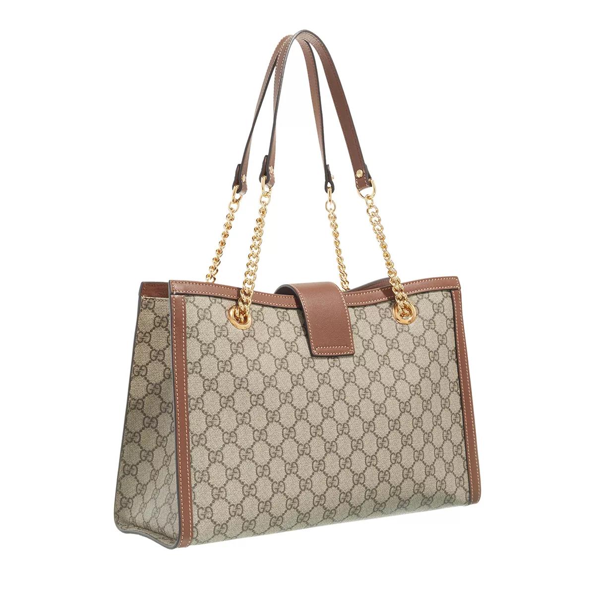 Gucci Shoppers Medium Padlock GG Shoulder Bag in beige