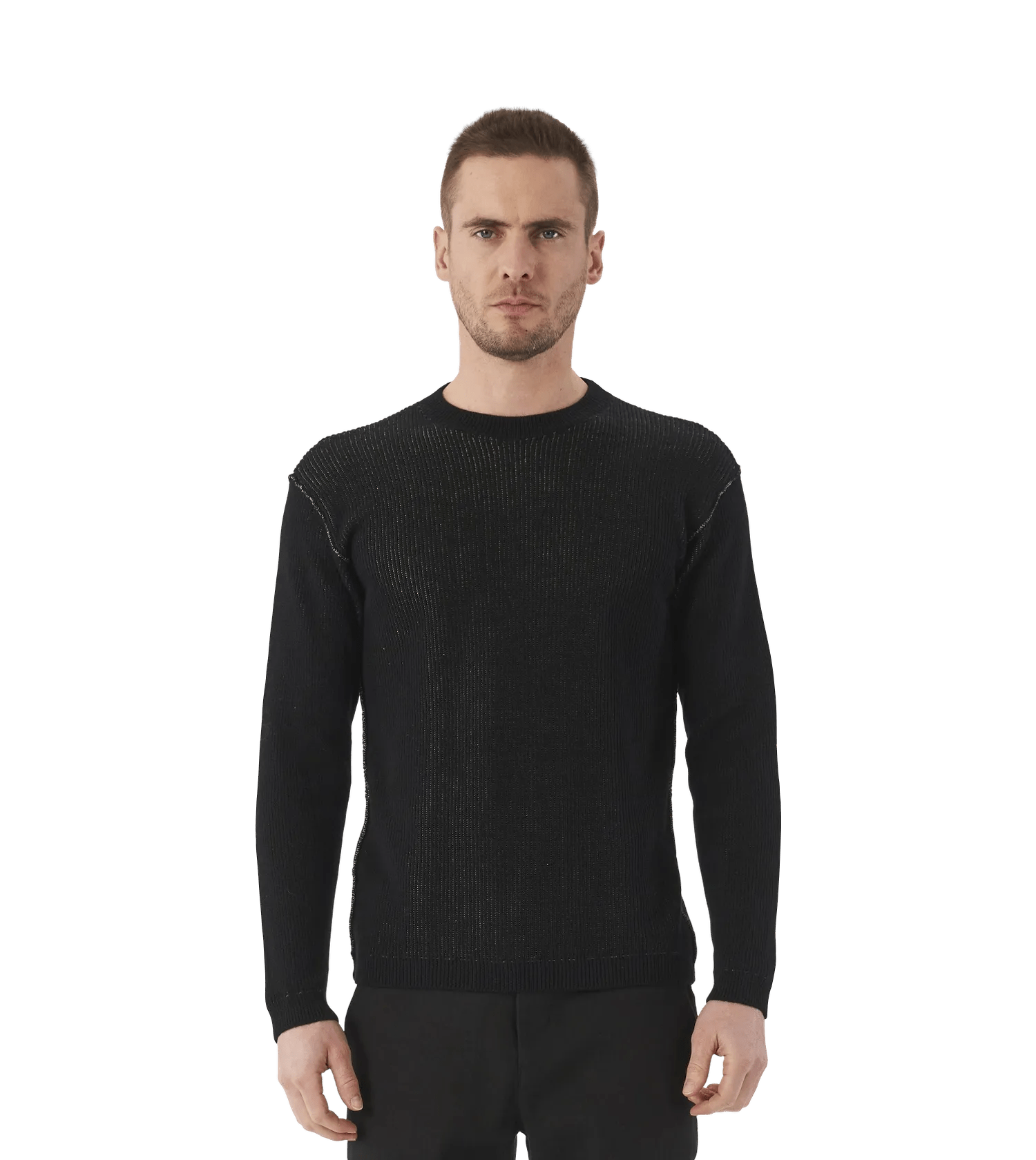 Transit - Rippstrickpullover - Größe M - schwarz