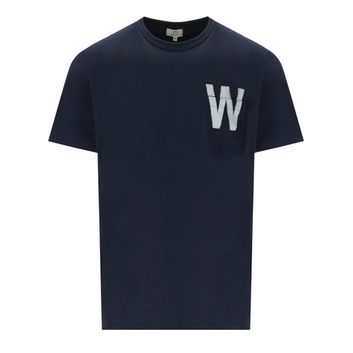 Woolrich WOOLRICH FLAG BLAUES T-SHIRT blau T-Shirts