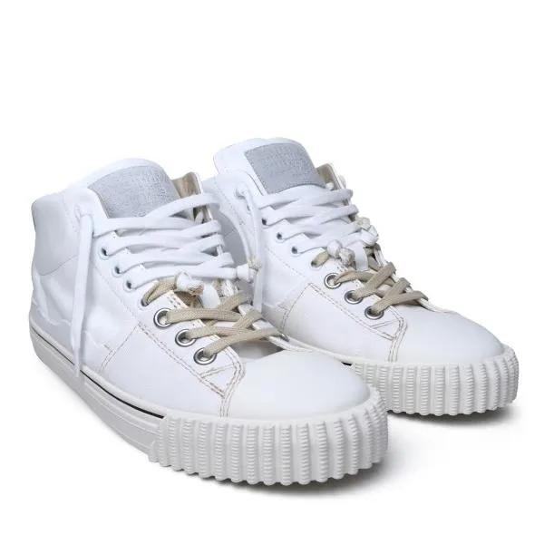 Maison Margiela Low-Top Sneaker - Leather Blend Sneakers - Gr. 40 (EU) - in Weiß - für Damen