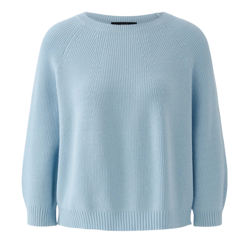 Oui Pullover Pullover hell-blau