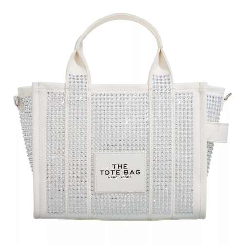 Marc Jacobs Crystal Canvas Tote Bag White Rymlig shoppingväska