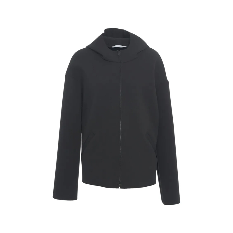 Gender Veste de transition Oversized Hoodie Jacket With Non-Removable Hood Black