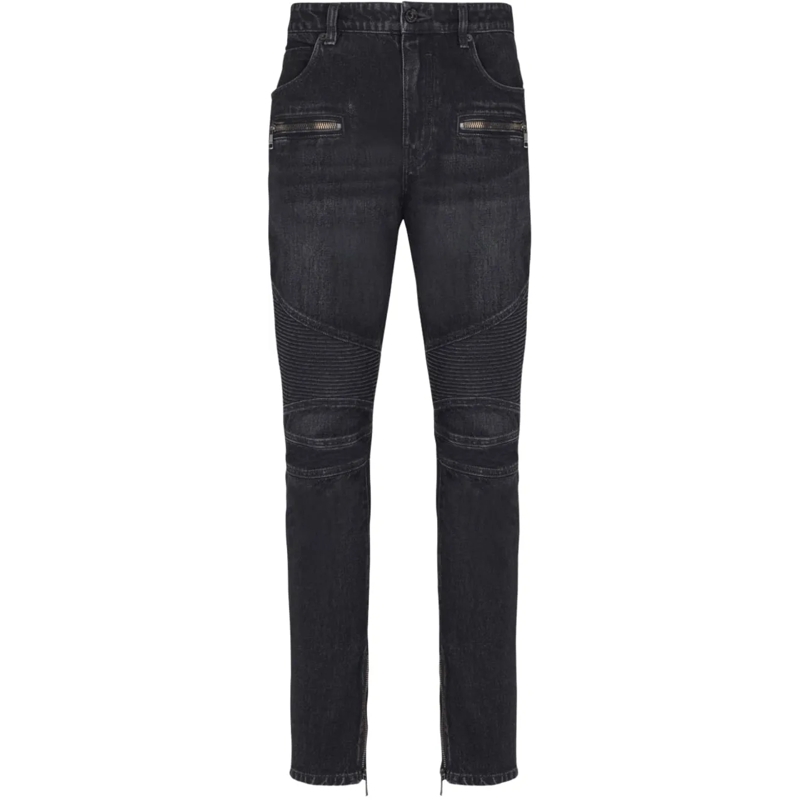 Balmain Jeans à jambe droite Jeans Black schwarz