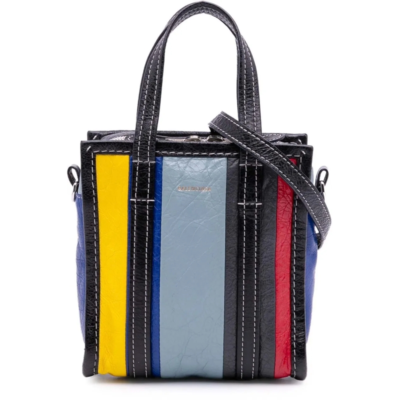 Balenciaga Schultertasche XXS Lambskin Bazar Shopper Satchel schwarz