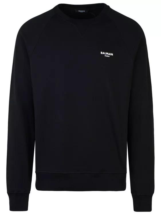 Balmain - Black Cotton Sweatshirt - Größe M - black